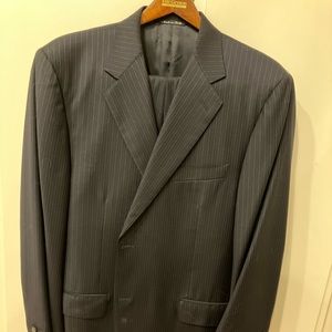 Canali Exclusive Collection 100% Wool Suit Dark Blue
